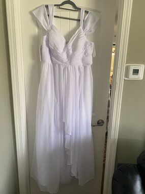 White Chiffon Maxi Dress-Wedding or Maternity photo shoot perfect🤩